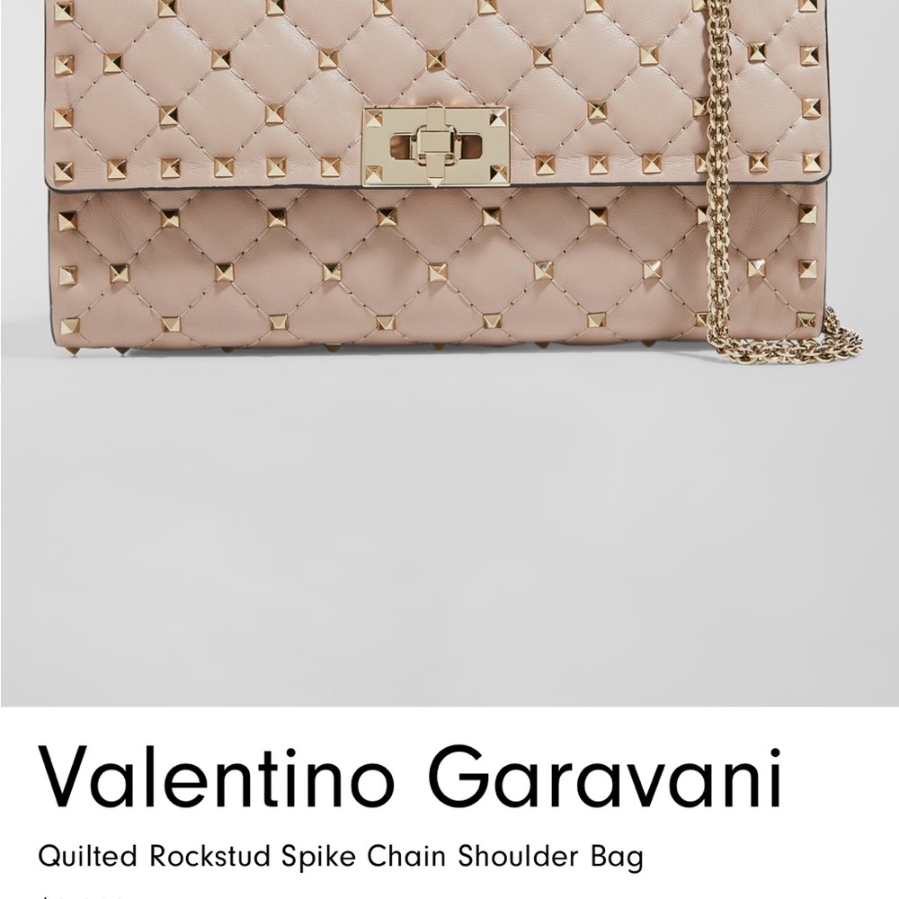 Valentino Garavani Pink Rockstud Spike Shoulder Bag